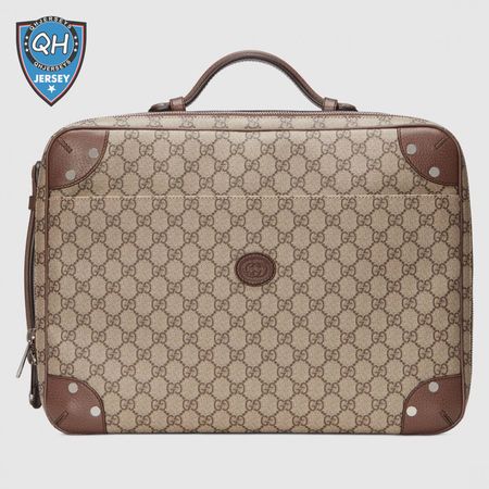 Gucci Beige Briefcase With Logo