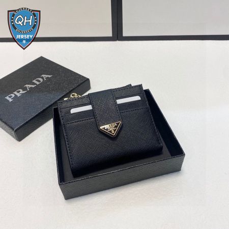 Prada Saffiano And Leather Card Holder