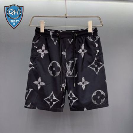short printed yellow logo monochrome shorts