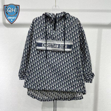 Christian Dior | Hoodie Anorak Blue And Ecru Oblique Oversize