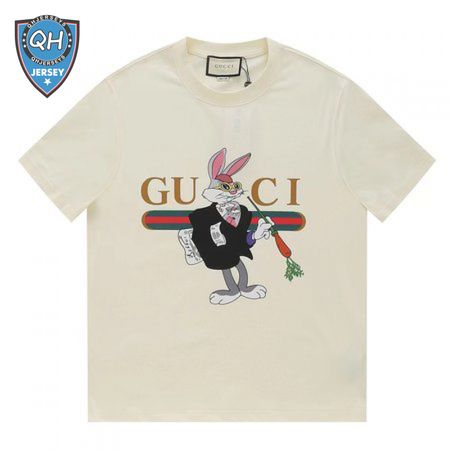 Gucci 2023 Spring and Summer New Year of the Rabbit Limited Letter ogo Short Sleeve T-shirt
