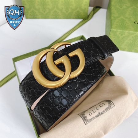 Gucci Alligator Belt With Shiny Double G Buckle