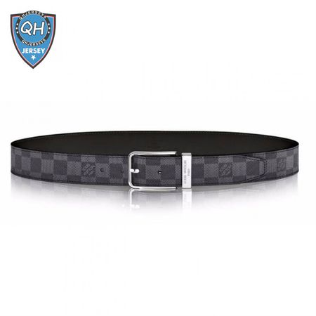 pont neuf belt damier graphite 35mm black grey- lbp004