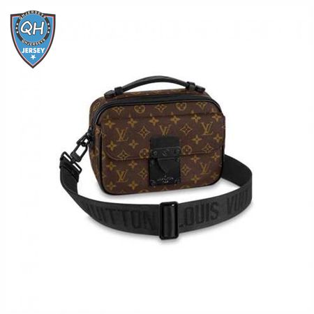 s lock messenger bag monogram macassar coated canvas - lbb05