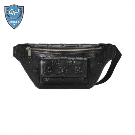 Gucci Black GG Embossed Belt Bag - GBB004