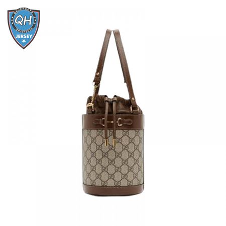 Gucci Beige 1955 Horsebit Small GG Bucket Bag - GMB93