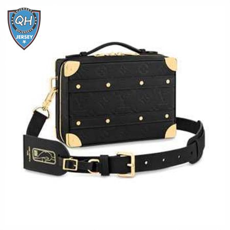 m45785 x nba handle trunk monogram coated canvas textile lining in black