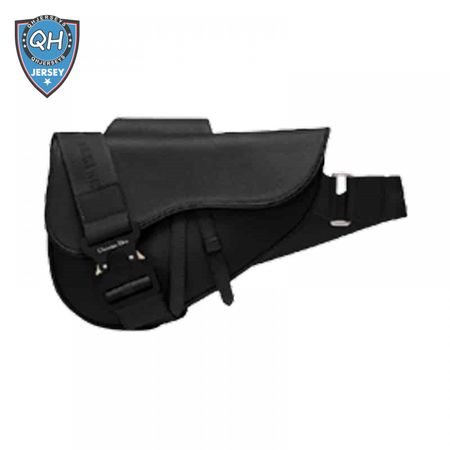 SADDLE BAG BLACK GRAINED CALFSKIN