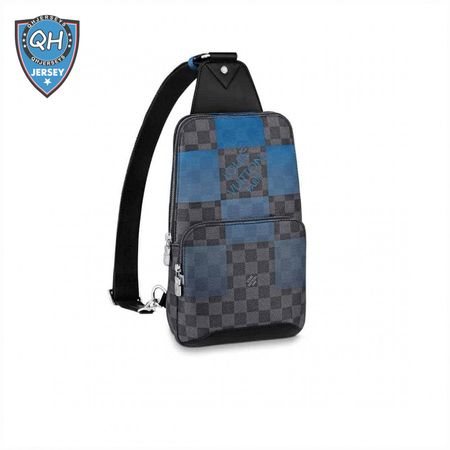avenue sling bag blue damier graphite giant canvas n40404