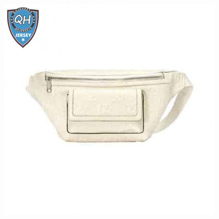 GG EMBOSSED BELT BAG IN WHITE GG EMBOSSED LEATHER - GBC13