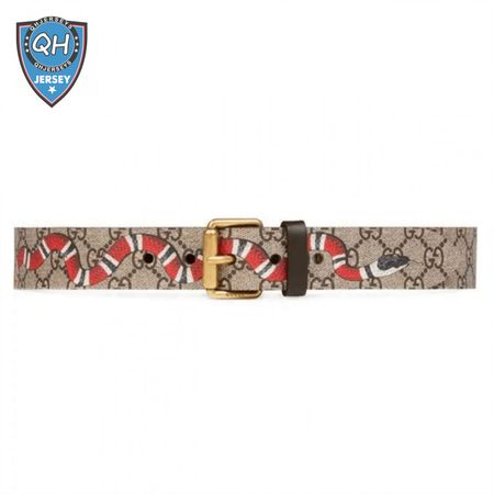 GUCCI SNAKE PRINT GG SUPREME BELT - B42