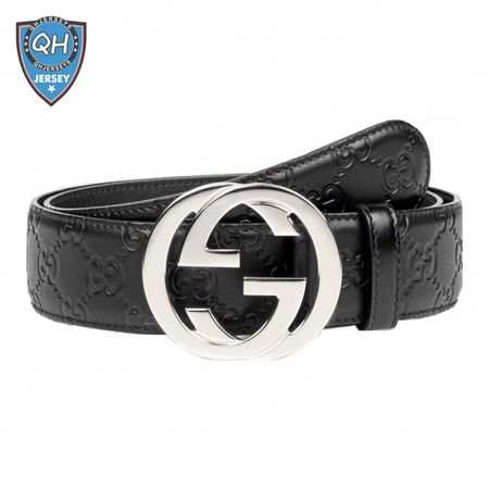 GUCCI INTERLOCKING-G LEATHER BELT - B7