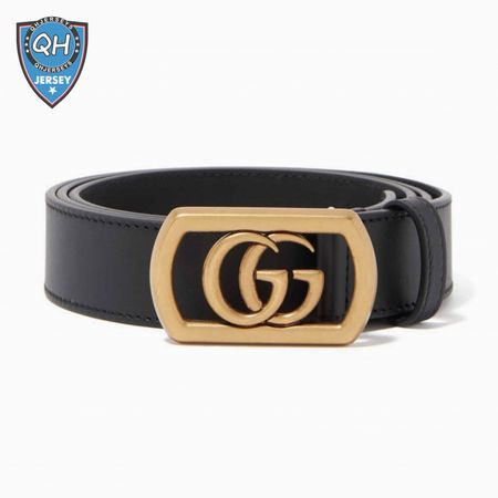 GUCCI BELT WITH FRAMED DOUBLE G BUCKLE - B8