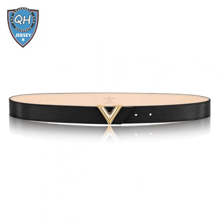 black epi leather essential v belt - b125