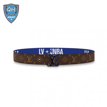 x nba 3 steps 40mm reversible monogram canvas belt - b114