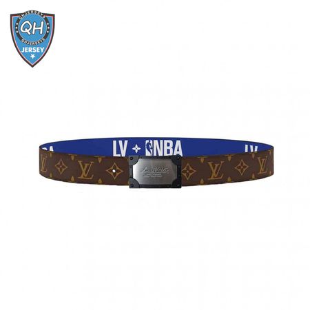 x nba 3 steps 40mm reversible monogram canvas belt - b97