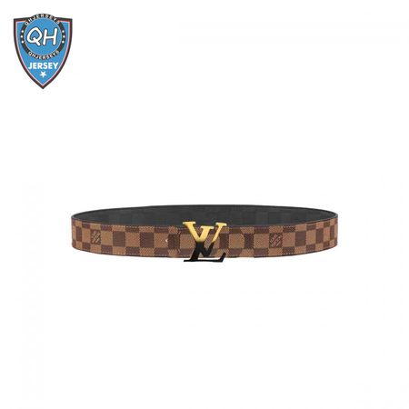 initiales 40mm reversible damier ebene canvas belt - b89