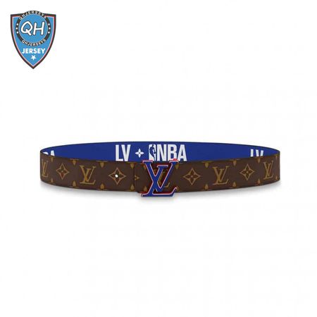 x nba 3 steps 40mm reversible monogram canvas belt - b82