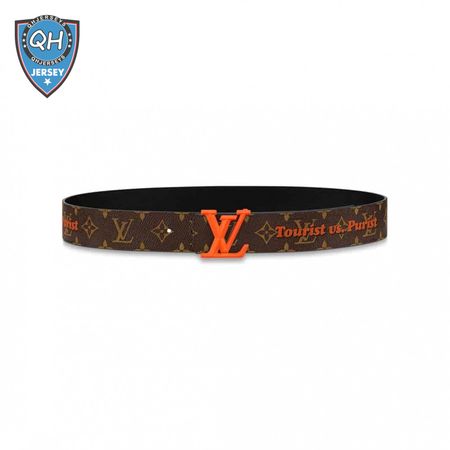 pyramide 40mm reversible belt monogram canvas recto side - b76