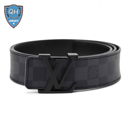 belt initiales damier graphite black grey - b30