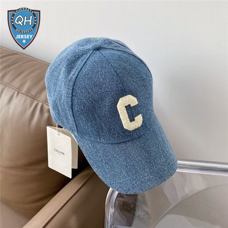 celine denim baseball cap peaked cap