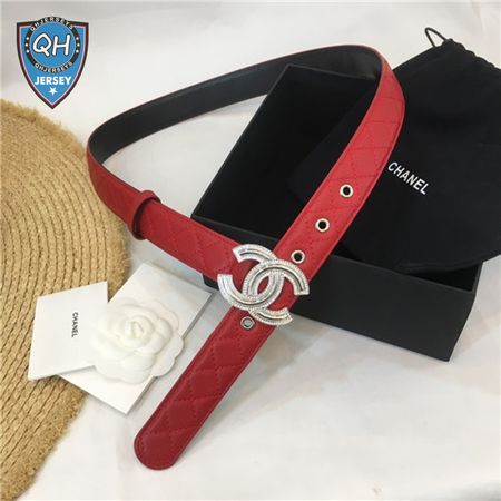 chanel logo buckle belt