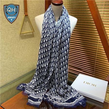 christian dior silk and wool scarf