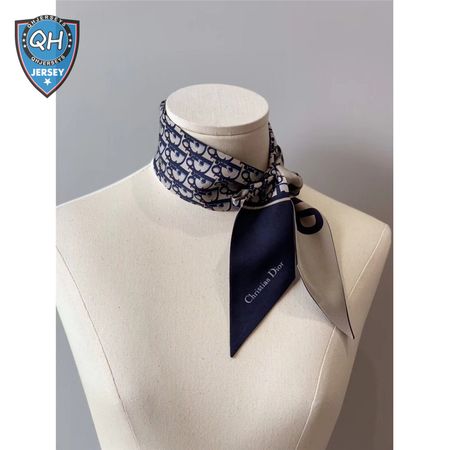 Dior blue letters small ribbon