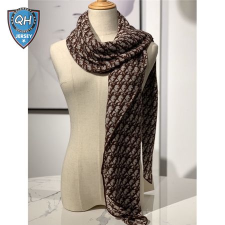 Dior cashmere shawl red wine