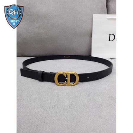dior CD black leather belt