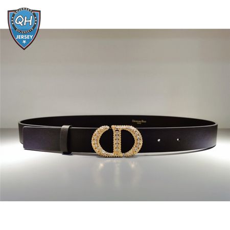 dior CD black leather belt