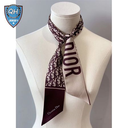 Dior letters small ribbon Red wine