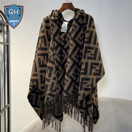 fendi ff cashmere hooded cloak