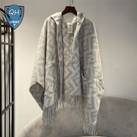 fendi ff cashmere hooded cloak