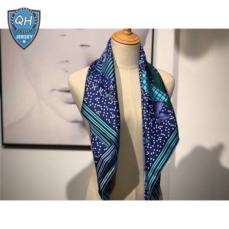 hermes silk scarf blue