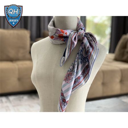 silk square scarf pink