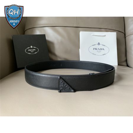 Prada saffiano 40mm leather belt black