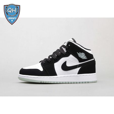 Air Jordan 1 Mid White Black Teal Tint 36-46