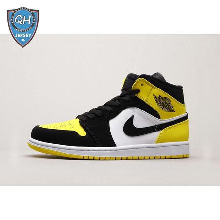 Air Jordan 1 Mid Yellow Toe Black Unisex
