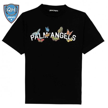 PALM ANGELS BUTTERFLY COLLEGE TEE - PA16