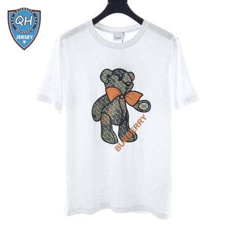 BURBERRY BOW BEAR PRINT SHORT WHITE SLEEVE