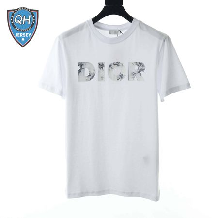 DIOR LETTER RENDERING HEAT TRANSFER LOGO T-SHIRT
