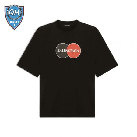 BALENCIAGA UNIFORM LARGE FIT T-SHIRT IN BLACK VINTAGE JERSEY - BB40