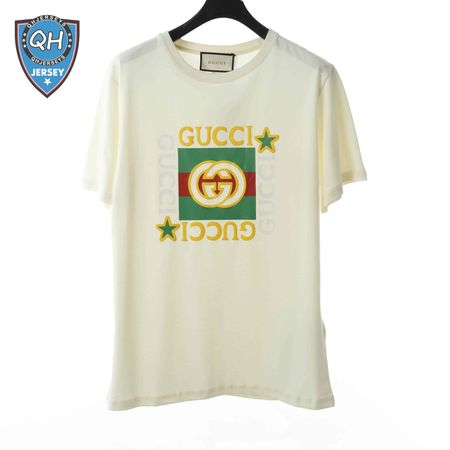 GUCCI 20SS FIVE STAR SQUARE LOGO SHORT SLEEVE T SHIRT