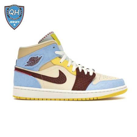 Jordan 1 Mid SE Fearless Maison Chateau Rouge Men's