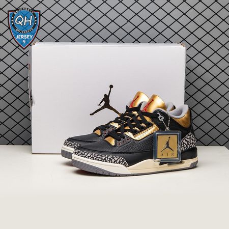 Air Jordan 3 Black Gold Men's