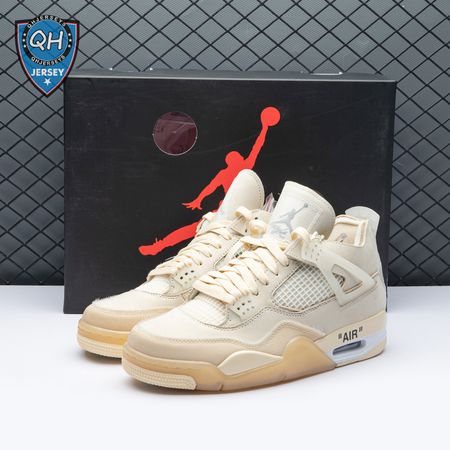 Air Jordan 4 RERO x Off-White AJ4 OW Sail Unisex