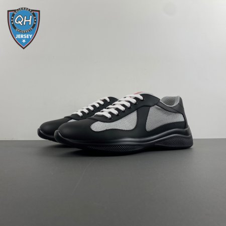 Prada America's Cup Black Silver Sneakers