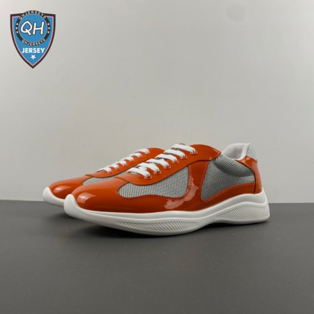 Prada America's Cup Orange Sneakers