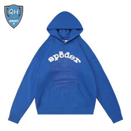 Sp5der Hoodies Blue